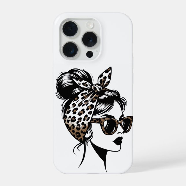 Coque iPhone Étui iPhone Fille Imprimé Léopard Mode (Verso)