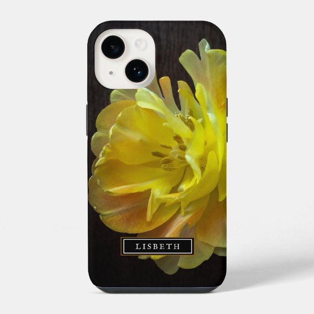 Coque iPhone Étui iPhone Fleur Florale Fleur Jaune (Verso)