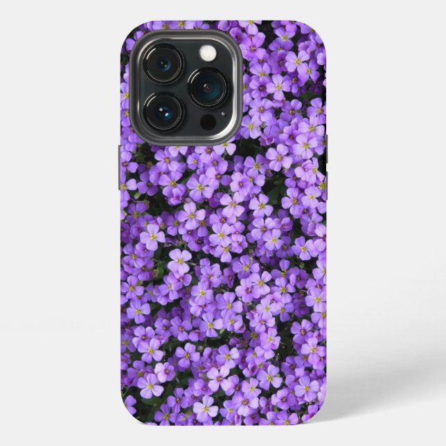 Coque iPhone Étui iPhone Fleurs Violettes Violettes Printemps (Dos)