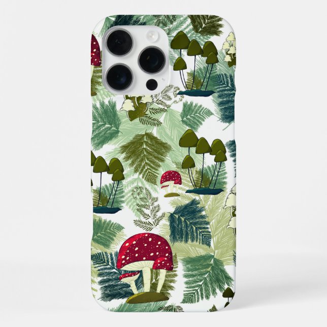 Coque iPhone Étui iPhone Forêt de Champignons (Verso)