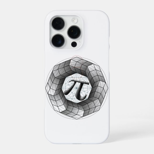 Coque iPhone Étui iPhone illusion d'optique symbole Pi-π pour v (Verso)