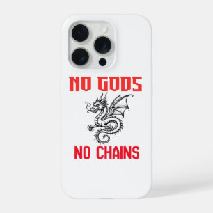 Coque iPhone 15 Pro Étui iPhone Illustration Dragon 'Pas de Dieux Pas 