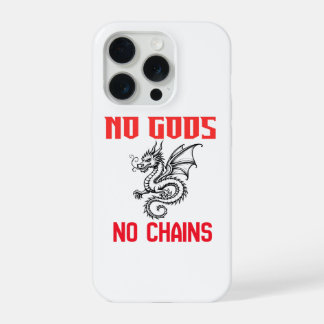 Coque iPhone 15 Pro Étui iPhone Illustration Dragon 'Pas de Dieux Pas 