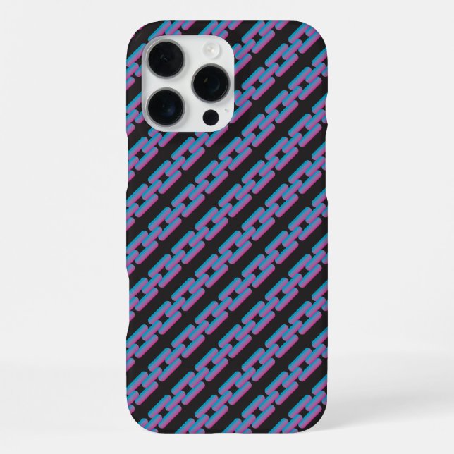 Coque iPhone étui iPhone / iPad à chaîne bleu rose (Verso)