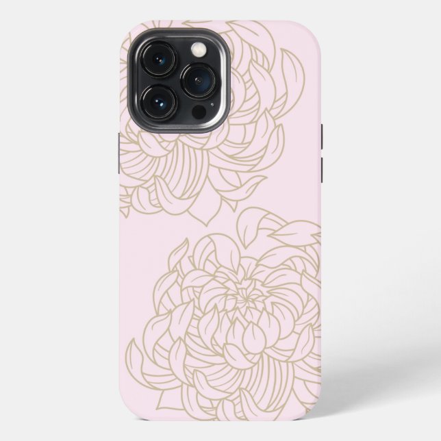 Coque iPhone Étui iPhone / iPad à fleurs roses (Verso)