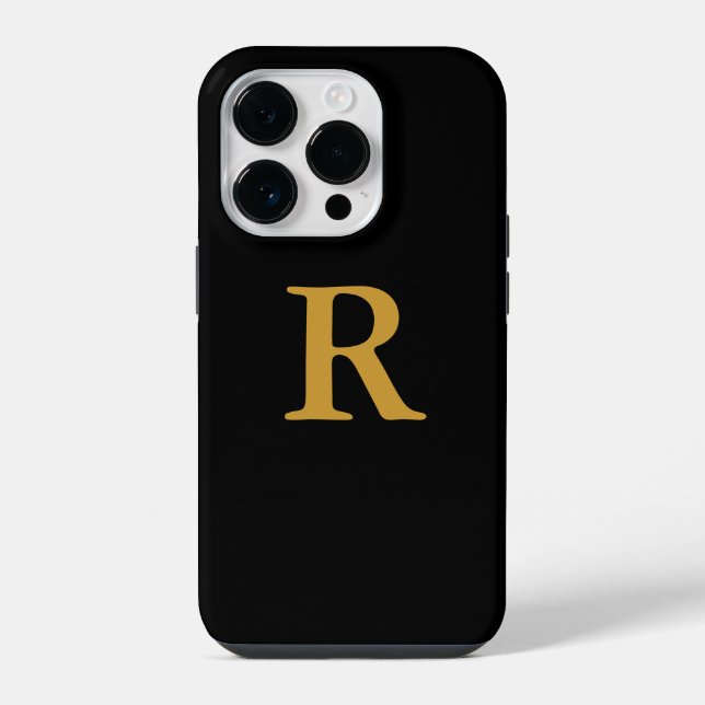 Coque iPhone Étui iPhone / iPad à monogramme doré (Verso)