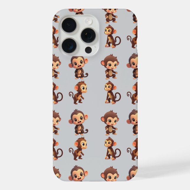 Coque iPhone Étui iPhone/iPad bébé singe (Verso)