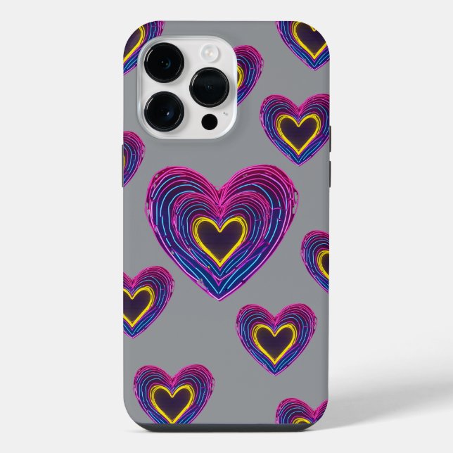 Coque iPhone Étui iPhone / iPad Cœur Anatomique Néon (Verso)