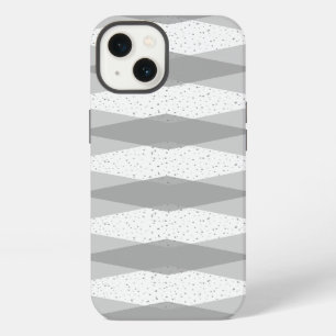 Etui iPhone 13 Étui iPhone / iPad Gris Argyle Moderne du Milieu d