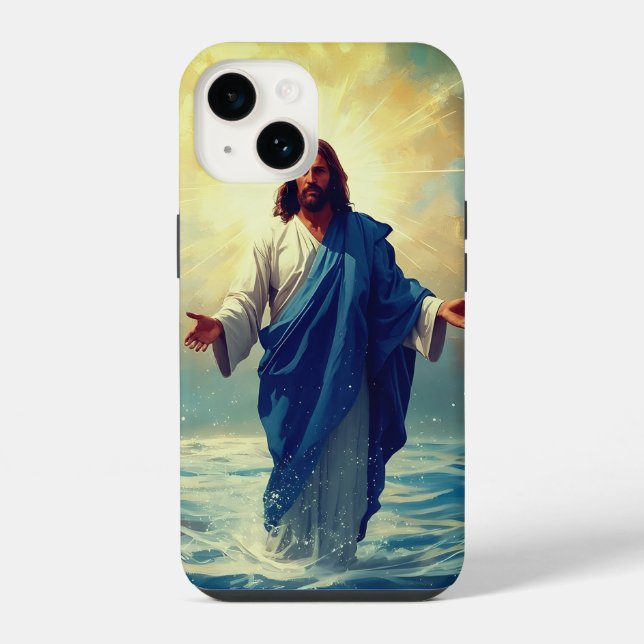 Coque iPhone Étui iPhone / iPad Jésus sur l'eau (Verso)