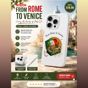 Coque iPhone 15 Pro Étui iPhone Italie Lieux Touristiques Rome Venis