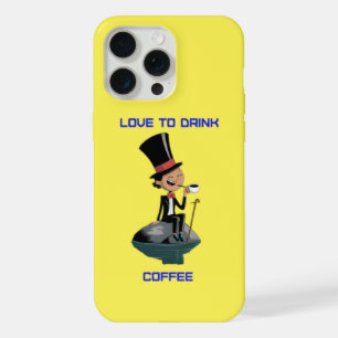 Coque iPhone 15 Pro Max Étui iPhone "J'adore boire du café" 
