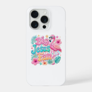 Coque iPhone 15 Pro Étui iPhone Jésus Fan & Flamant Rose