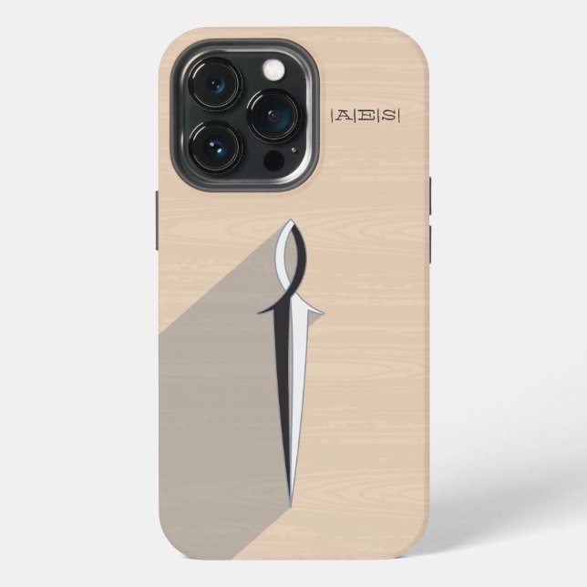 Coque iPhone Étui iPhone Jésus Poisson Épée avec bois (Dos)
