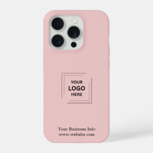 Coque iPhone 15 Pro Étui iPhone Logo d'entreprise minimaliste rose