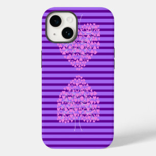 Coque Pour iPhone 14 Étui iPhone Love Tree Purple Heart