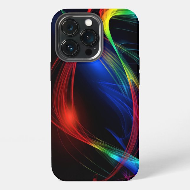 Coque iPhone Étui iPhone Lumières Colorées (Dos)