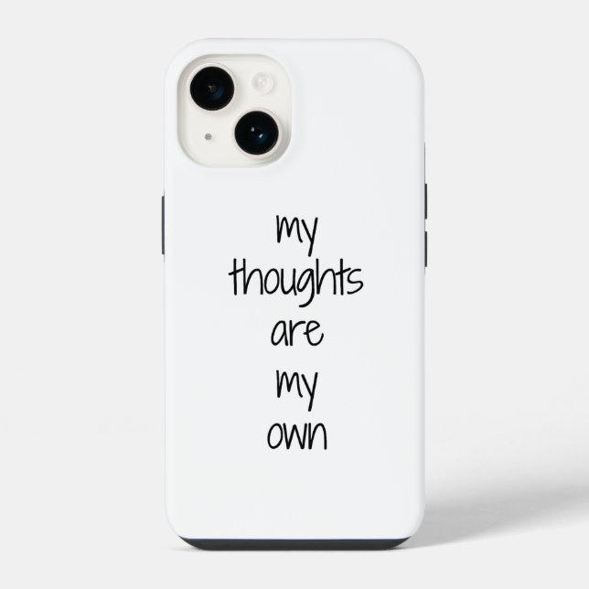 Coque iPhone Étui iPhone Mes pensées (Verso)