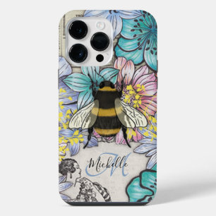 Coque Pour Pour iPhone 14 Pro Max Étui iPhone monogramme floral botanique de jolie a