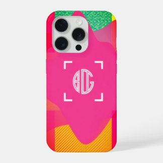 Coque iPhone 15 Pro Étui iPhone Monogramme Personnalisé avec Dégradé N