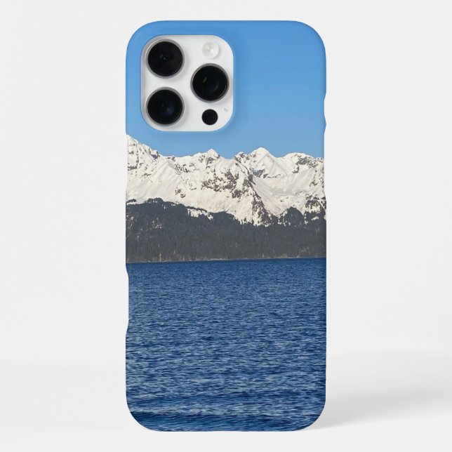 Coque iPhone Étui iPhone Montagnes enneigées & Océan  (Verso)