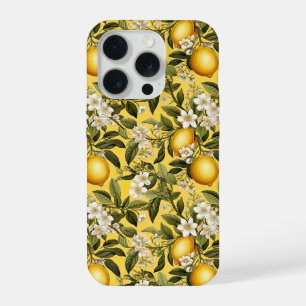 Coque iPhone 15 Pro Étui iPhone motif citron Design Cottagecore