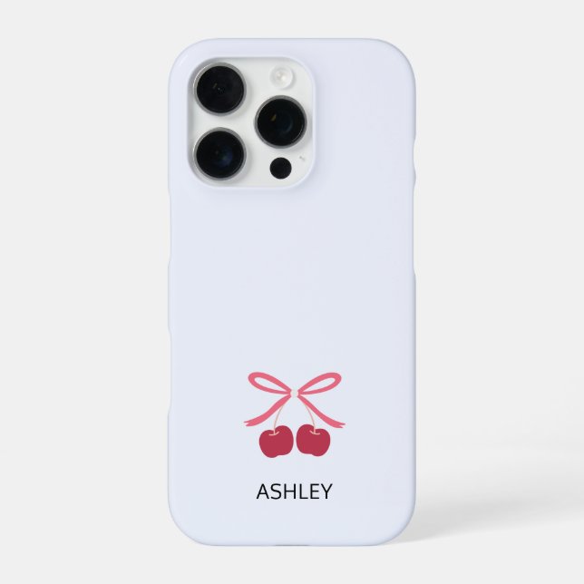 Coque iPhone Étui iPhone | Nœud Cerise Douce Housse de Téléphon (Verso)