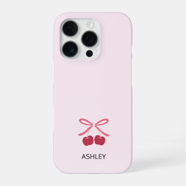 Coque iPhone Étui iPhone | Nœud Cerise Douce Housse de Téléphon (Verso)