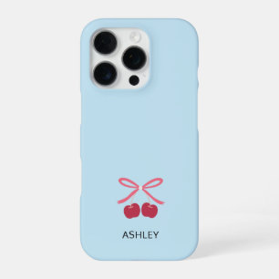 Coque iPhone 16 Pro Étui iPhone Nœud de Cerise Sucrée Housse de Télé