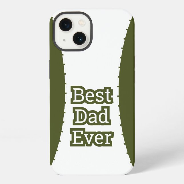 Coque iPhone Étui iPhone Olive Green Best Dad Ever (Verso)