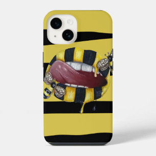Coque Pour iPhone 14 Étui iPhone OtterBox rayé jaune et noir