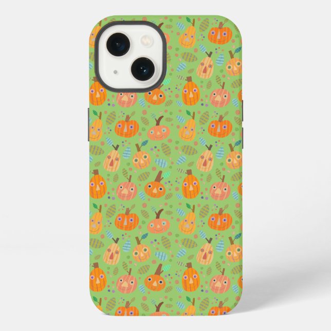 Coque iPhone Étui iPhone Patch Citrouille (Verso)