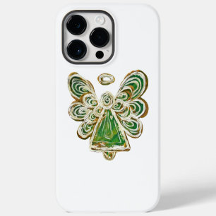 Coque Pour Pour iPhone 14 Pro Max Étui iPhone personnalisé Ange Gardien Vert Art