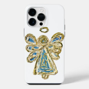 Coque Pour Pour iPhone 14 Pro Max Étui iPhone personnalisé Art Blue Guardian Angel