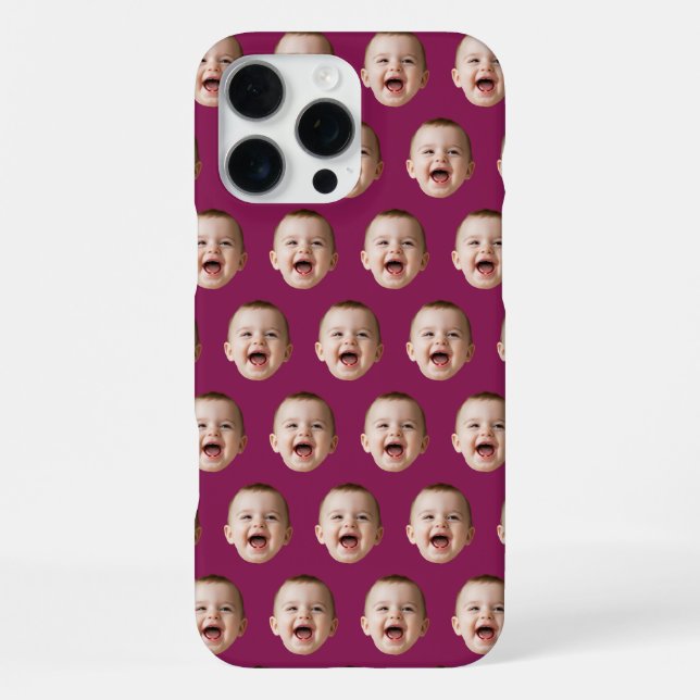 Coque iPhone Étui iPhone personnalisé avec visage de bébé (Verso)