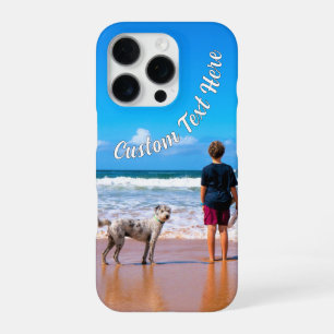 Coque iPhone 16 Pro Étui iPhone personnalisé avec votre photo Texte pe