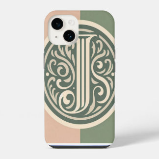 Coque Pour iPhone 14 Étui iPhone personnalisé lettre J – Dessin initial