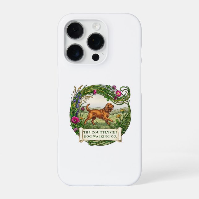 Coque iPhone Étui iPhone personnalisé Promeneur de Cocker Spani (Verso)