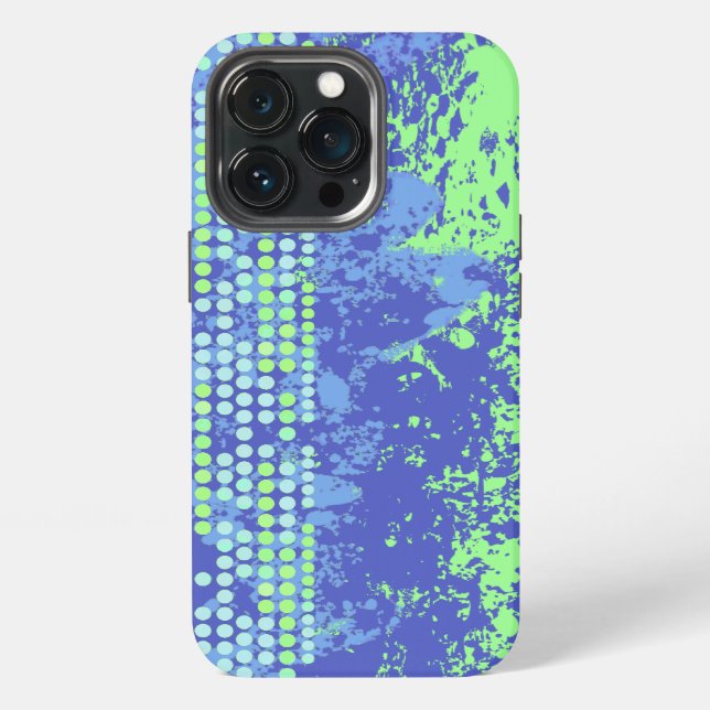 Coque iPhone Étui iPhone plage surf abstrait bleu vert (Dos)