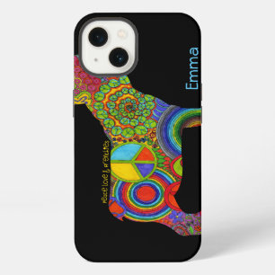 Etui iPhone 13 Étui iPhone Pop Art "Paix Amour & Frenchies"
