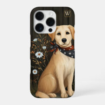 Étui iPhone pour chien Labrador jaune patriotique