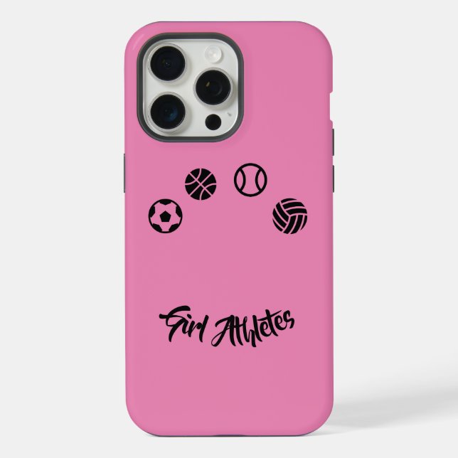 Coque iPhone Étui Iphone pour Fille Athlète Rose (Verso)