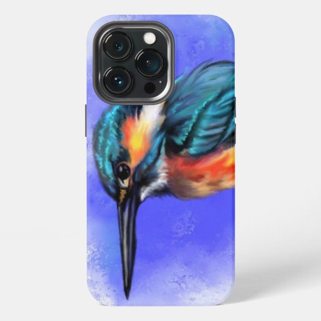 Coque iPhone Étui iPhone pour oiseau Martin-pêcheur (Dos)