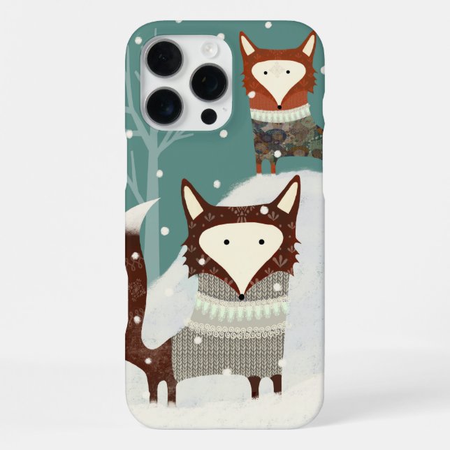 Coque iPhone Étui iPhone Renards Mignons (Verso)