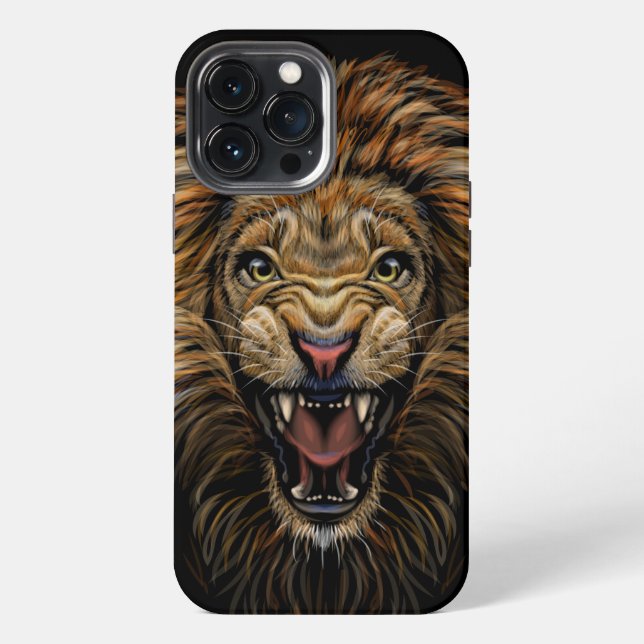 Coque iPhone Étui iPhone Roi Lion Animal Faune Compagnon (Verso)