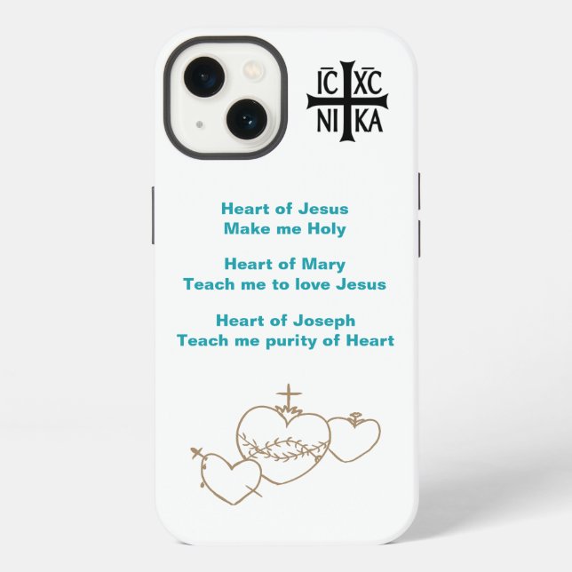 Coque iPhone Étui iPhone Rosaire de Coeurs (Verso)