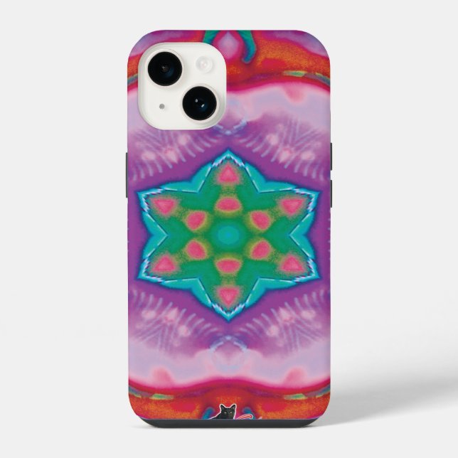 Coque iPhone Étui iPhone Rosette Kaléidoscope (Verso)