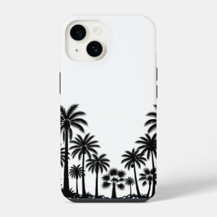 Coque Pour iPhone 14 Étui iPhone silhouette de palmiers noirs tropicaux