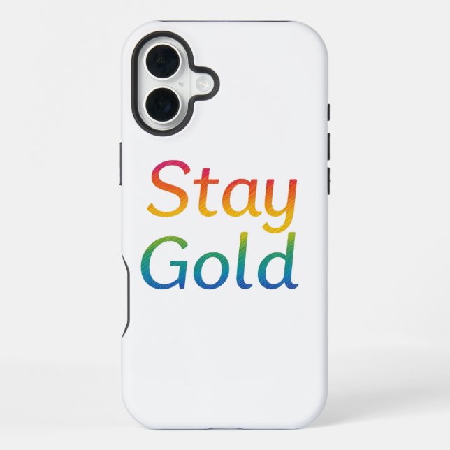 Coque iPhone Étui iPhone Stay Gold (Verso)