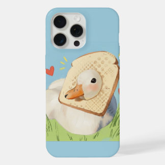 Coque iPhone 15 Pro Max Étui iPhone Tête de Canard Pain Mignon Kawaii Past